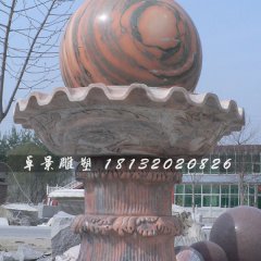 风水球石雕，石头圆球水盆