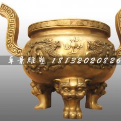铜香炉，铸造香炉，寺庙铸铜香炉