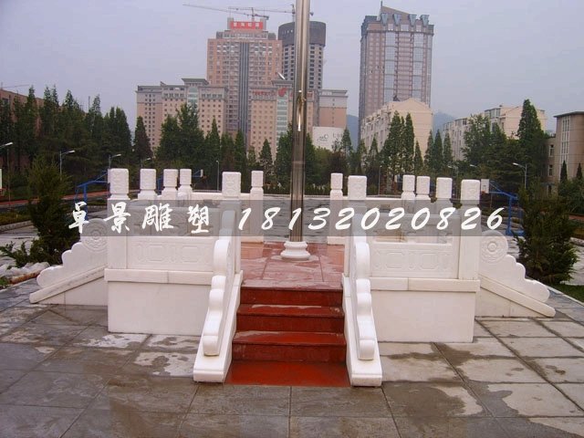 学校升旗台，汉白玉升旗台，学校白玉石升旗台