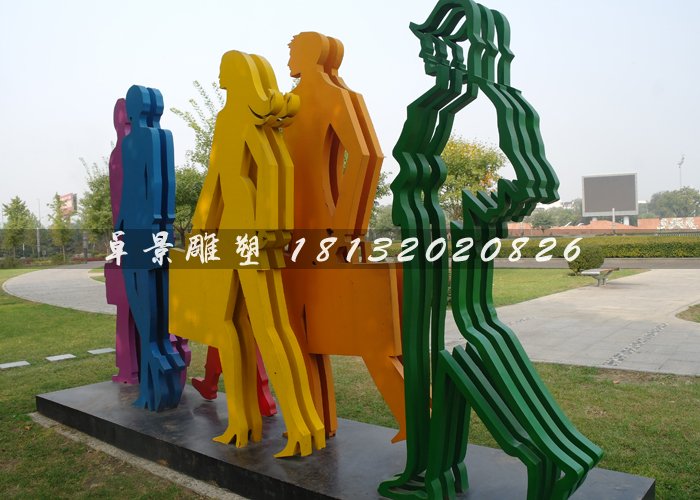 不锈钢抽象人物雕塑