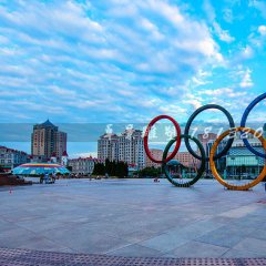 不锈钢五环雕塑，运动广场雕塑