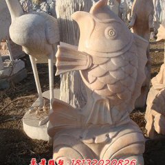 石头鱼雕塑，石雕鱼雕塑