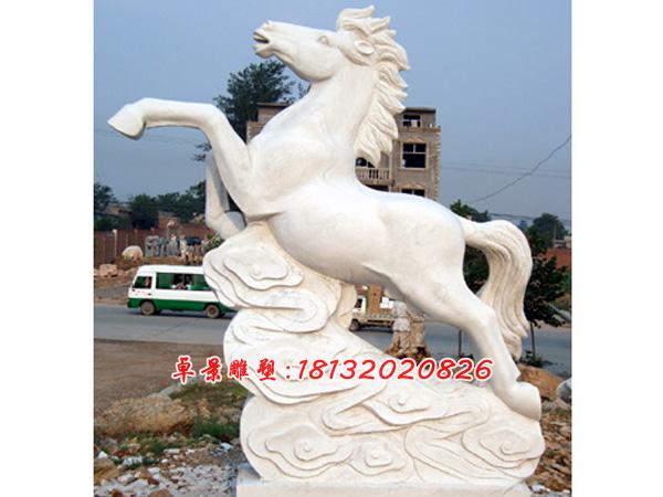 石雕马，汉白玉小马雕塑，奔马雕塑