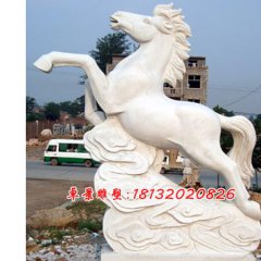 石雕马，汉白玉小马雕塑，奔马雕塑
