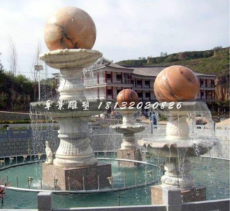 石头风水球，石雕风水球雕塑