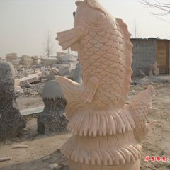 石雕鱼石头鱼雕塑
