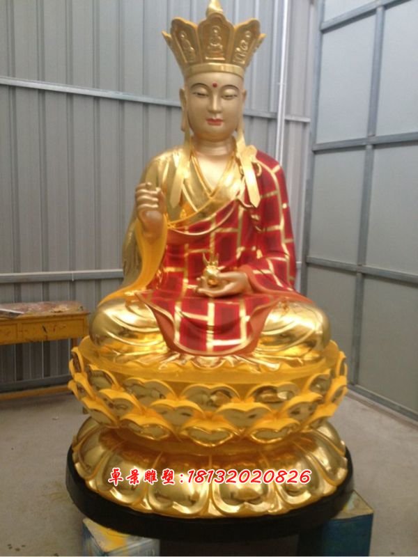 玻璃钢佛像，玻璃钢彩金佛像