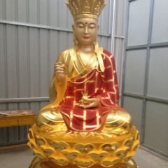 ?玻璃钢地藏王，玻璃钢彩金佛像