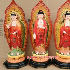 玻璃钢佛像雕塑，西方三圣