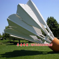 玻璃钢羽毛球雕塑