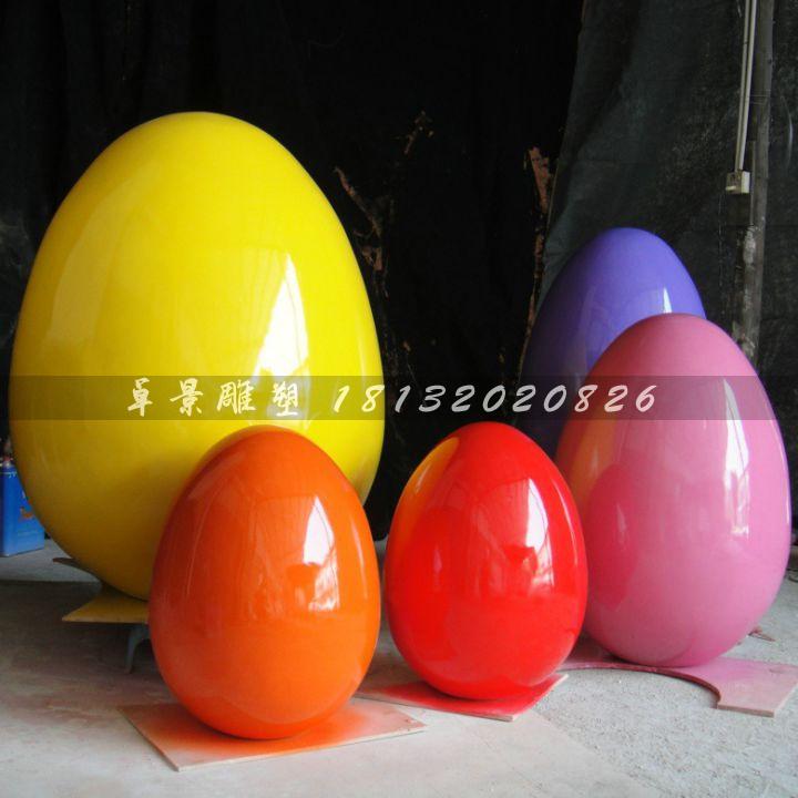 彩绘彩蛋雕塑，玻璃钢彩蛋雕塑，圣诞节彩蛋雕塑