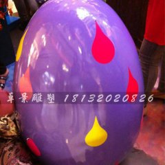 彩绘彩蛋雕塑，玻璃钢彩蛋雕塑，圣诞节彩蛋雕塑