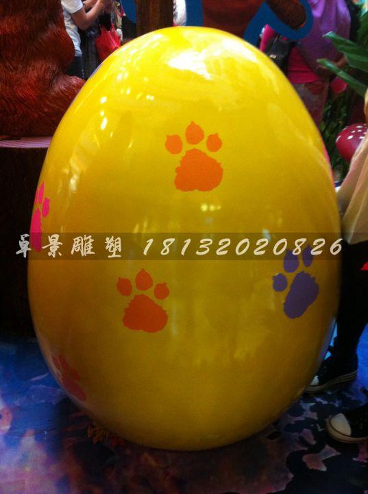 彩绘彩蛋雕塑，玻璃钢彩蛋雕塑，圣诞节彩蛋雕塑