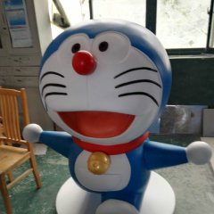 玻璃钢哆啦A梦雕塑，玻璃钢机器猫雕塑
