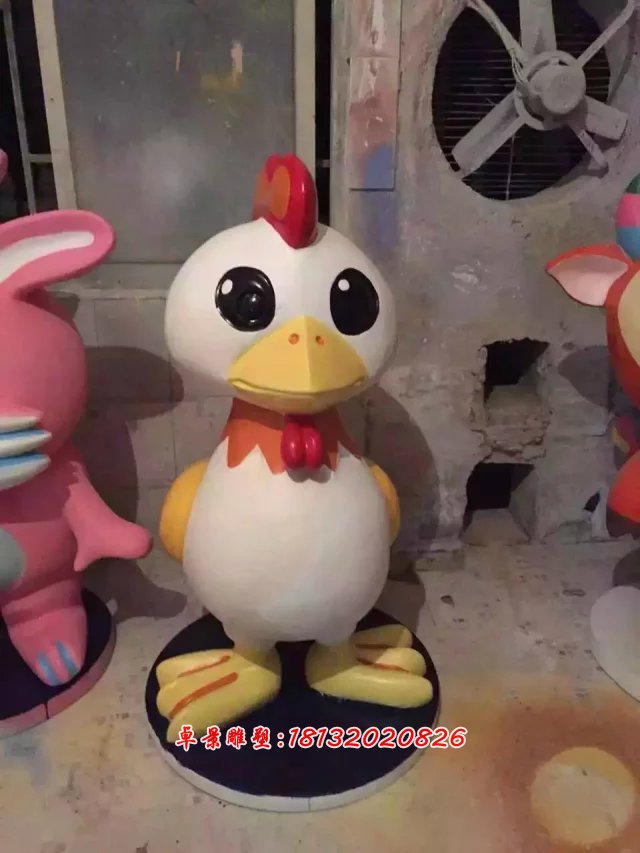 玻璃钢卡通动物雕塑，玻璃钢小动物雕塑