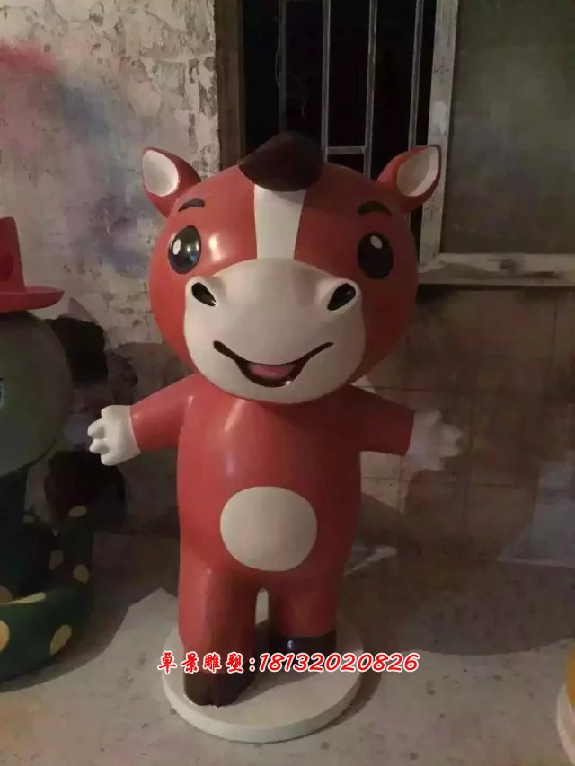玻璃钢卡通动物雕塑，玻璃钢小动物雕塑
