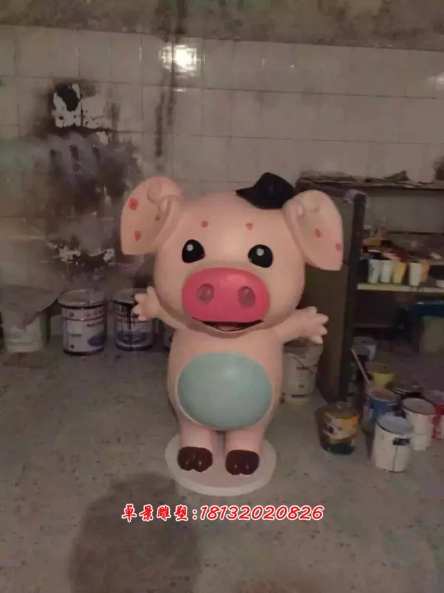玻璃钢卡通动物雕塑，玻璃钢小动物雕塑
