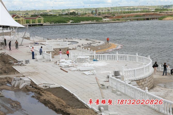 石雕栏杆，汉白玉栏杆雕塑