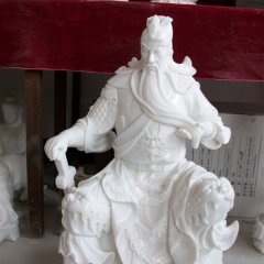 关二爷石雕，大理石关二爷雕塑