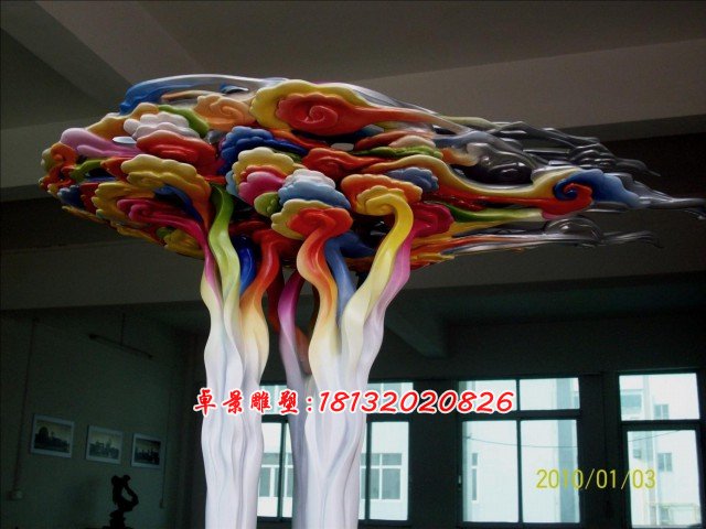 不锈钢彩色雕塑，彩绘雕塑 (4)