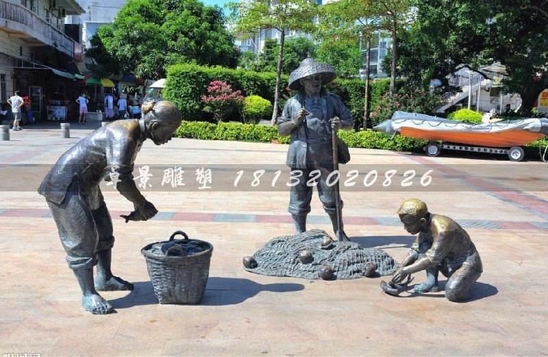 人物铜雕，公园小品铜雕 (2)