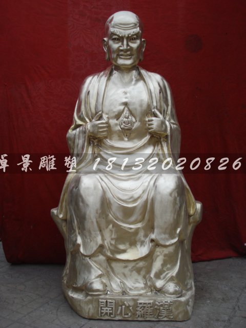 十八罗汉铜雕，铸铜十八罗汉雕塑 (6)
