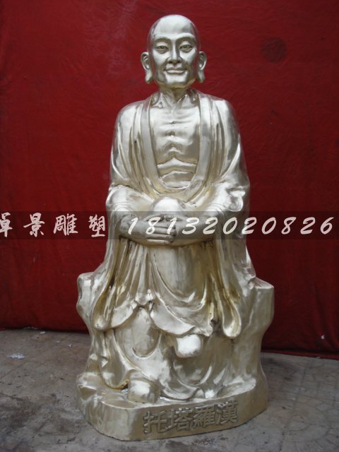 十八罗汉铜雕，铸铜十八罗汉雕塑 (7)