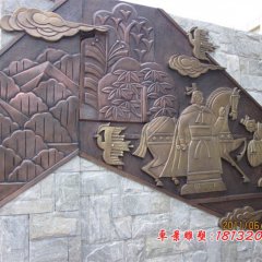 古人物铜浮雕，锻铜人物浮雕