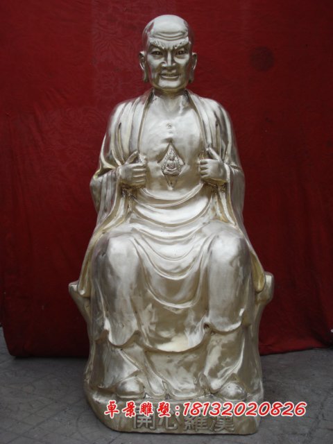 十八罗汉铜雕，铸铜十八罗汉雕塑 (6)