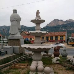 喷泉石雕，三层石喷泉