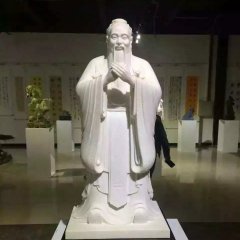 孔子石雕，汉白玉孔子石雕，校园名人石雕