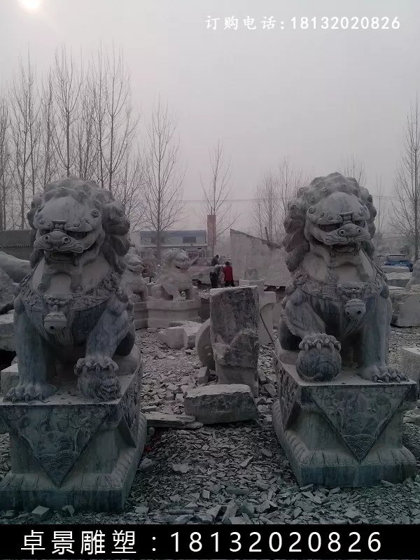 北京狮石雕，仿古北京狮雕塑 (1)