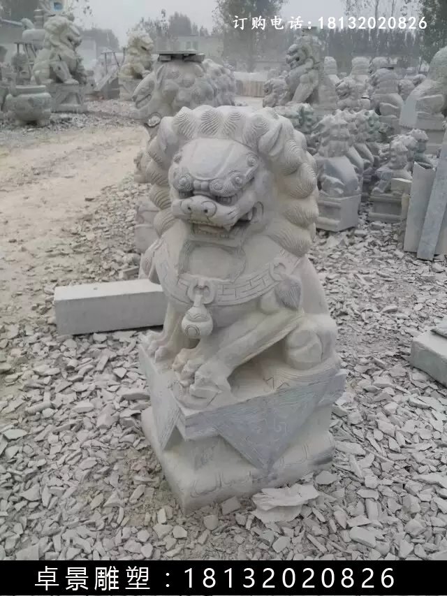 北京狮石雕，仿古北京狮雕塑 (4)
