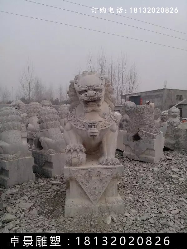 北京狮石雕，仿古北京狮雕塑 (6)