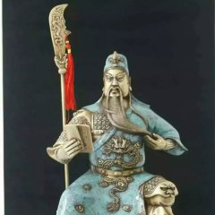 关帝圣君铜雕，铸铜关帝圣君雕塑