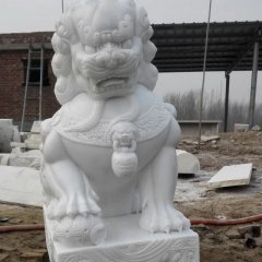 汉白玉狮子雕塑，北京狮汉白玉雕塑