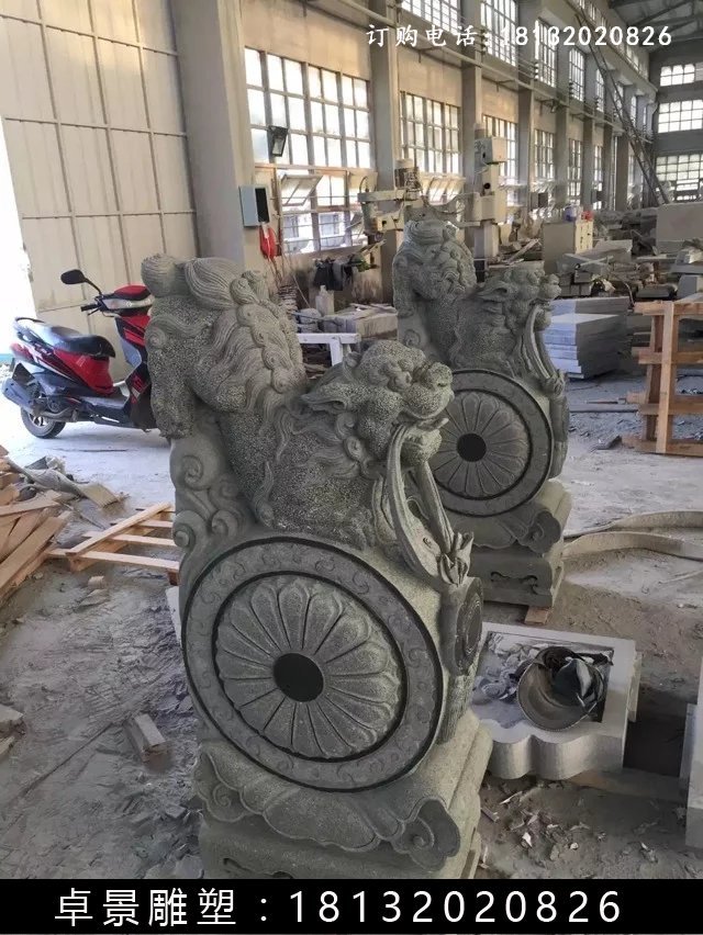 石抱鼓，石墩，狮子石抱鼓 (2)