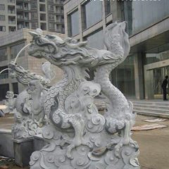 石雕龙喷泉，仿古龙石雕喷泉