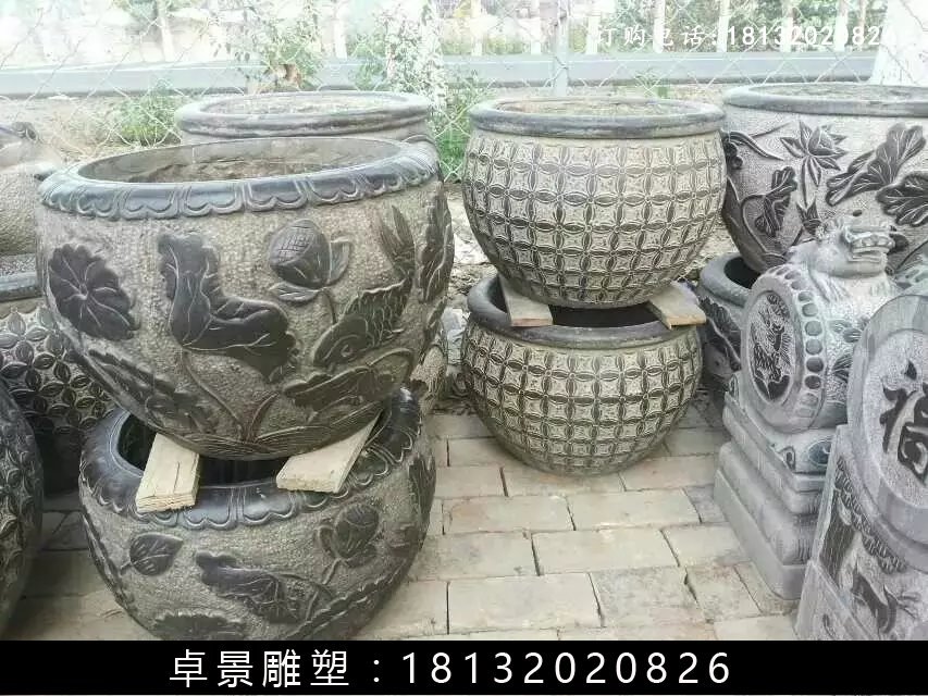 石水缸，仿古石水缸 (2)