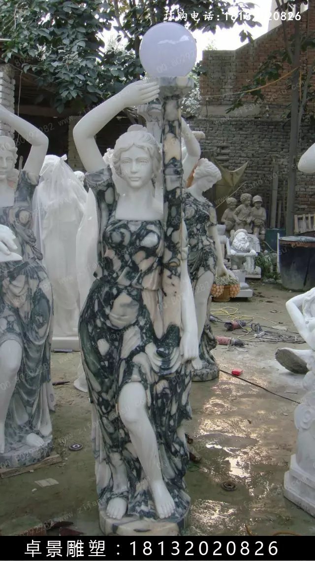 侍女石雕，侍女石灯 (3)