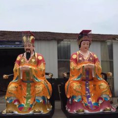 玻璃钢玉帝王母雕塑，玻璃钢彩绘神仙雕塑