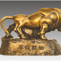厚德载物铜雕，铜牛雕塑