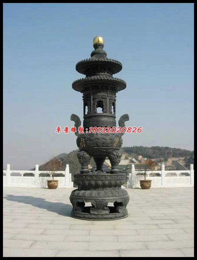 铜香炉，铸铜香炉雕塑 (1)
