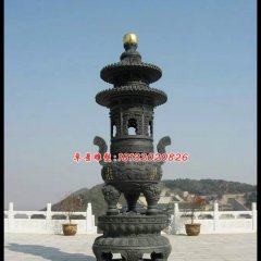铜香炉，铸铜香炉雕塑