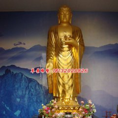 佛像铜雕，鎏金佛像铜雕