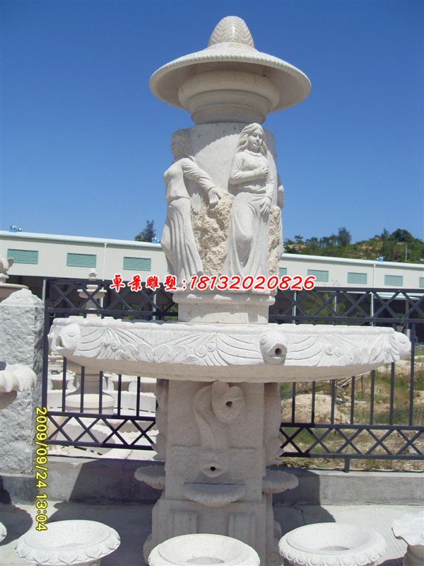 石喷泉，石水池 (2)