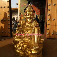 铜雕济公，贴金济公雕塑