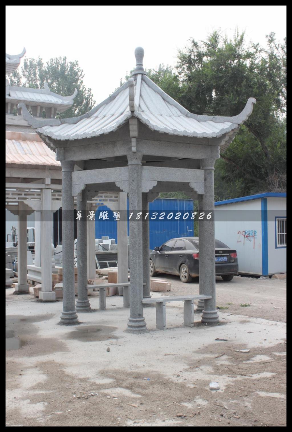 石凉亭，公园石凉亭 (1)