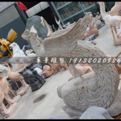 孔雀石雕，大理石孔雀雕塑