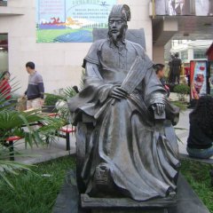 诸葛亮铜雕，历史名人铜雕